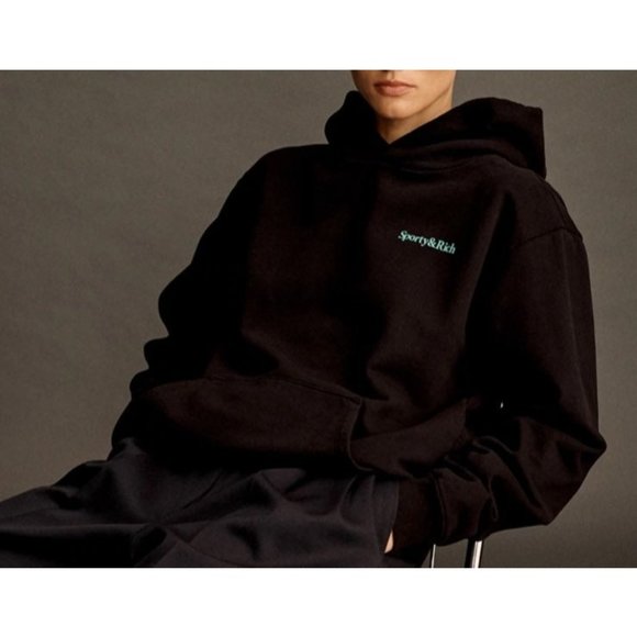SPORTY AND RICH HEALTH IS WEALTH HOODIE SZ S - Picture 1 of 11